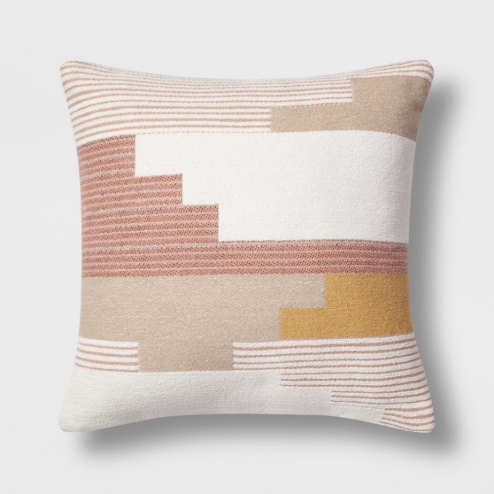 Target Project 62 Pink and Tan Throw Pillow